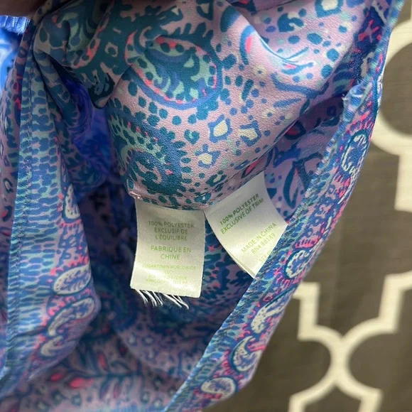 Lilly Pulitzer Blue 3/4 Sleeve marilina tunic - Picture 3 of 4